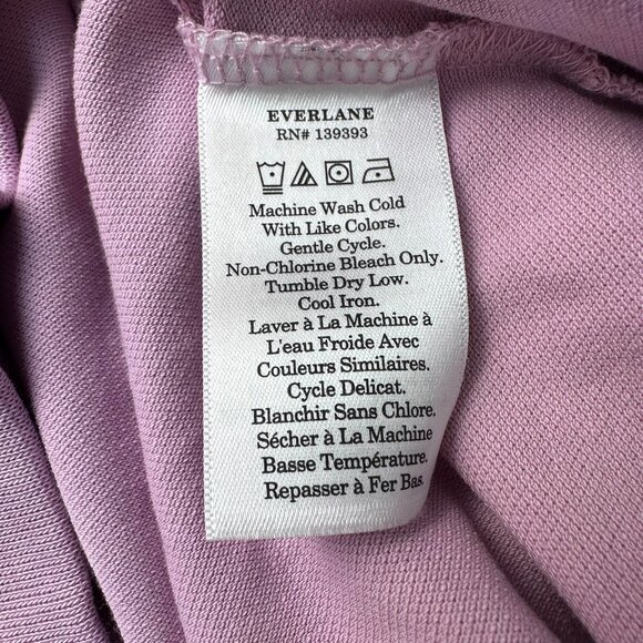 NWOT Everlane Women's The Organic Cotton Big Polo Short Sleeve Shirt Top, Mauve - Picture 8 of 12